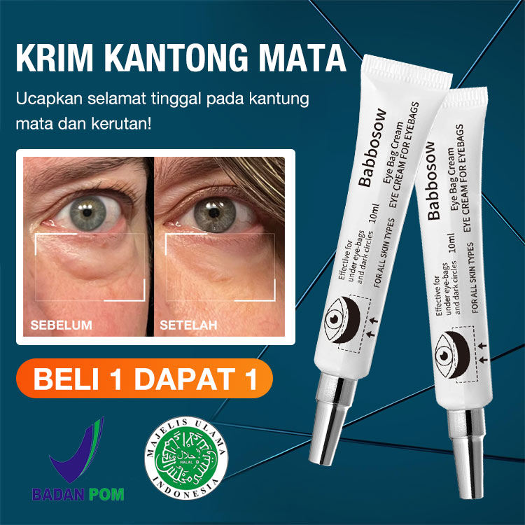 BELI 1 DAPAT 1 - Krim Kantung Mata Canggih - Menghilangkan kantung mata / Mengurangi garis halus / Meringankan lingkaran hitam - BPOM
